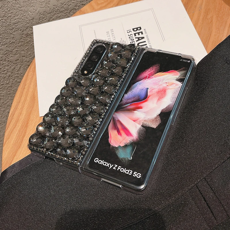 Luxury Bling Rhinestone Phone Case For Samsung Galaxy Z Fold 3 - onlinemegasale.com