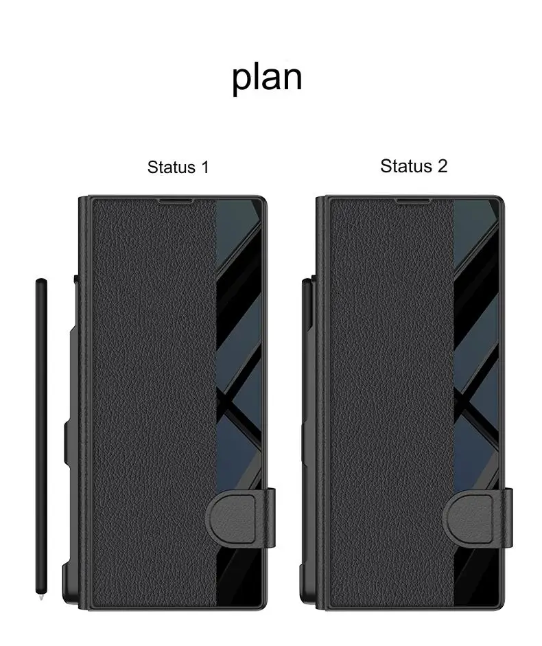 Vegan Leather S-Pen Flip Case for Samsung Galaxy Z Fold 6 | Built-in Glass Screen Protector & Card Slot Holder - onlinemegasale.com Vegan Leather S-Pen Flip Case for Samsung Galaxy Z Fold 6 | Built-in Glass Screen Protector & Card Slot Holder - onlinemegasale.com