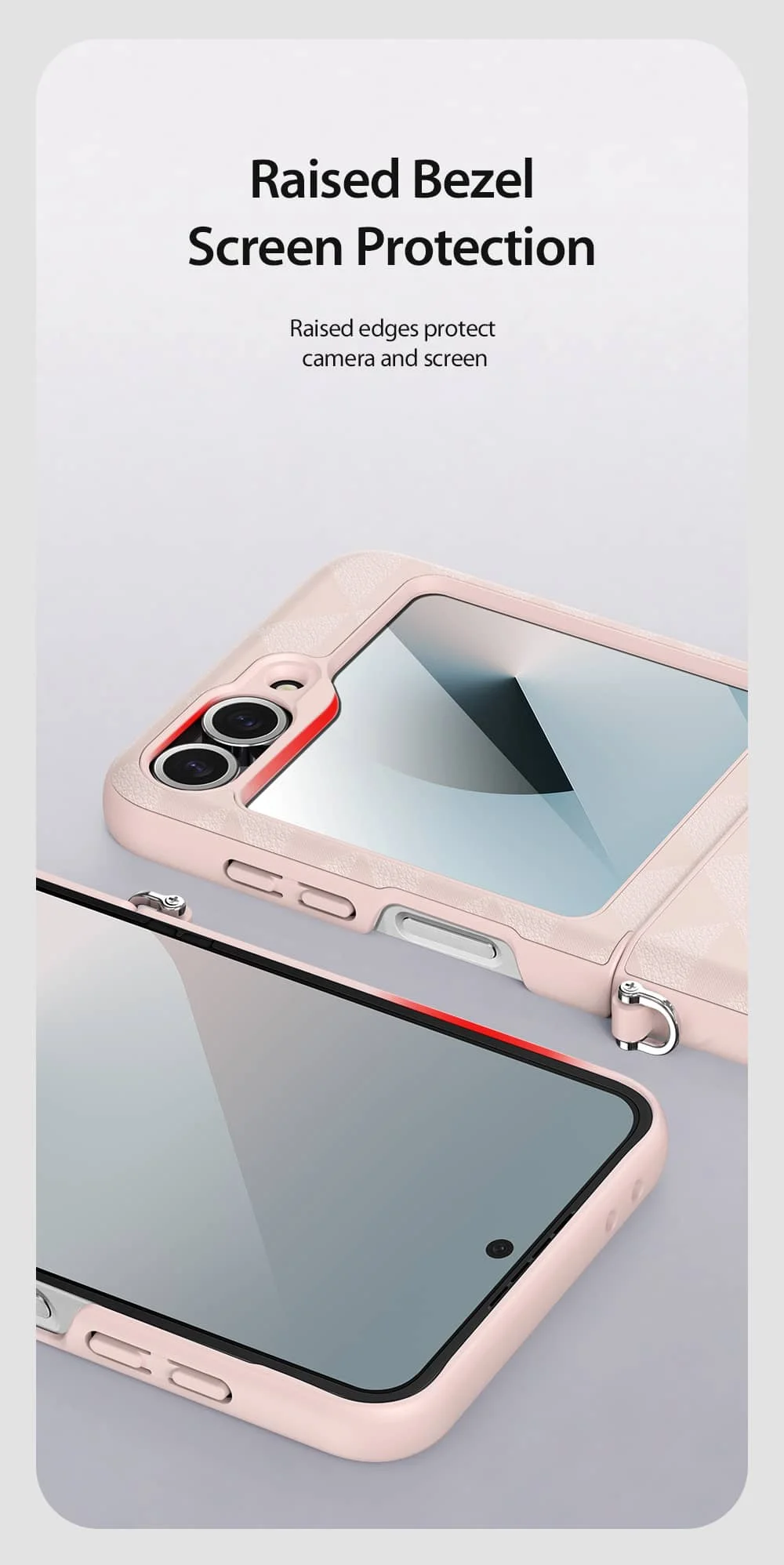 Leather Case with Hinge Protection for Z Flip 6 - onlinemegasale.com