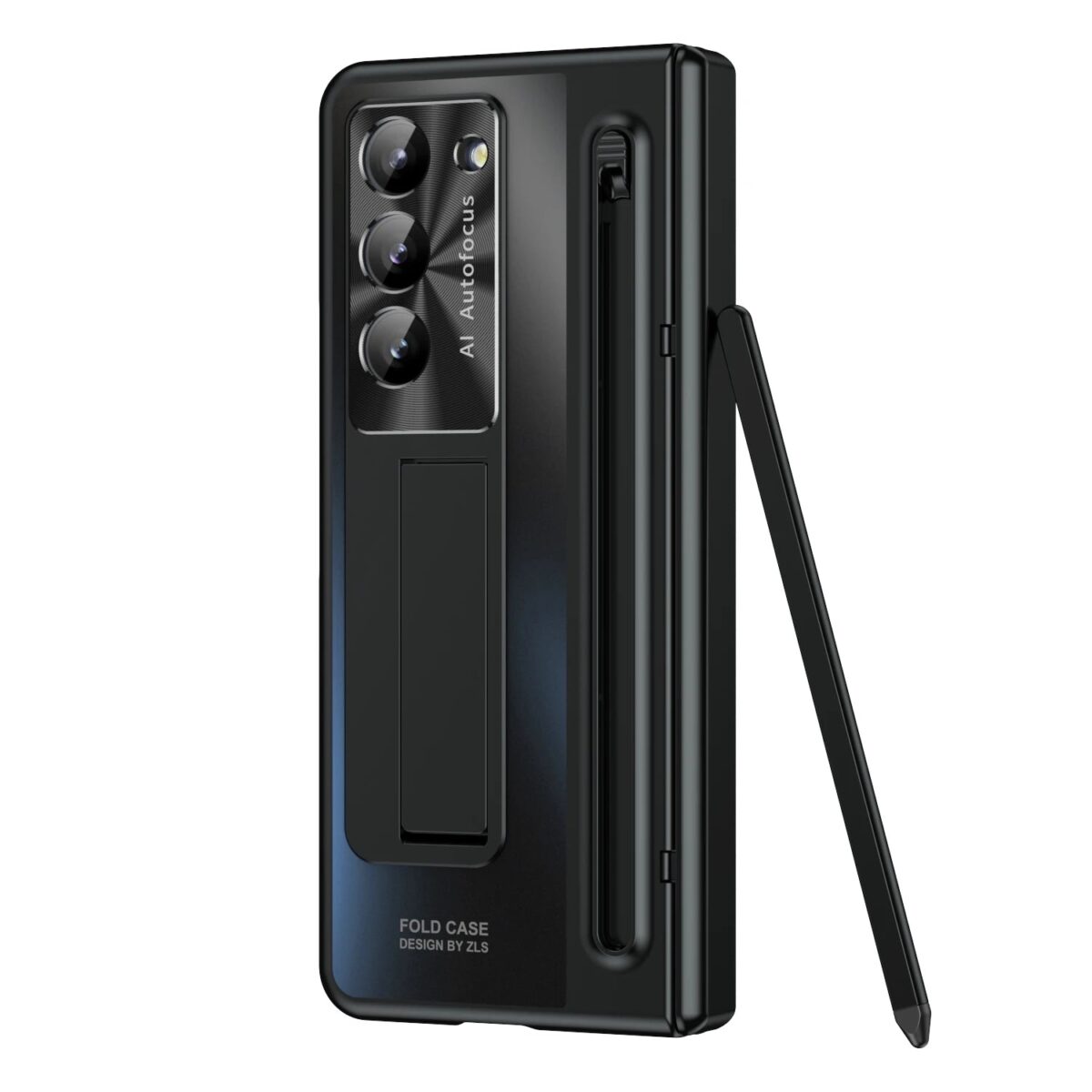 Shockproof Case for Samsung Galaxy Z Fold 6/5/4, Hinge Armor with Touch Pen & Kickstand - onlinemegasale.com