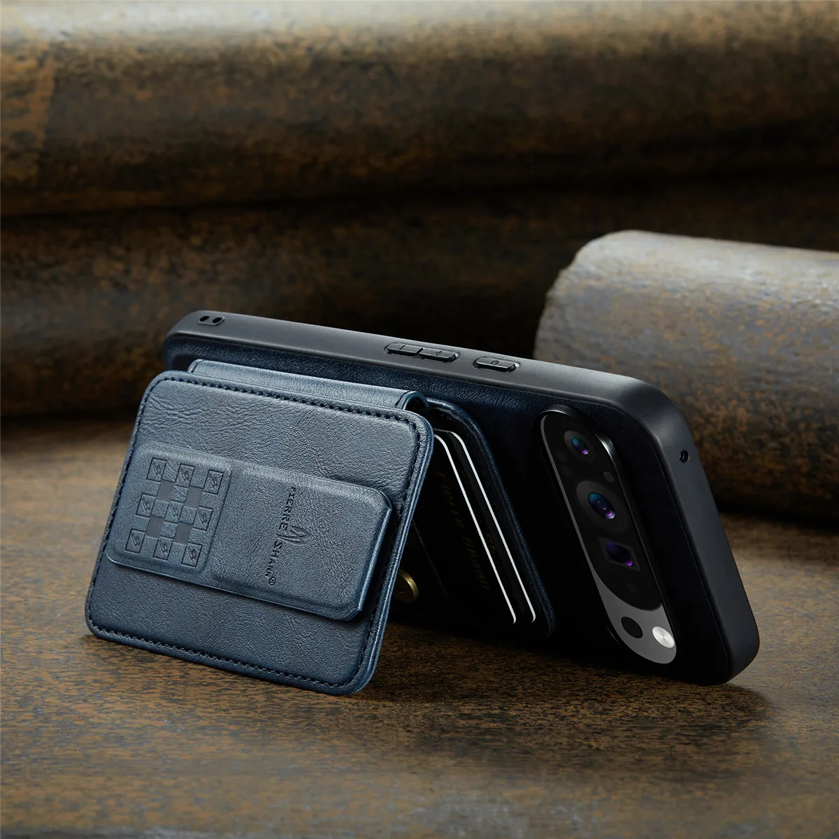 Leather Case with Detachable Magnetic Wallet For Google Pixel Series - onlinemegasale.com