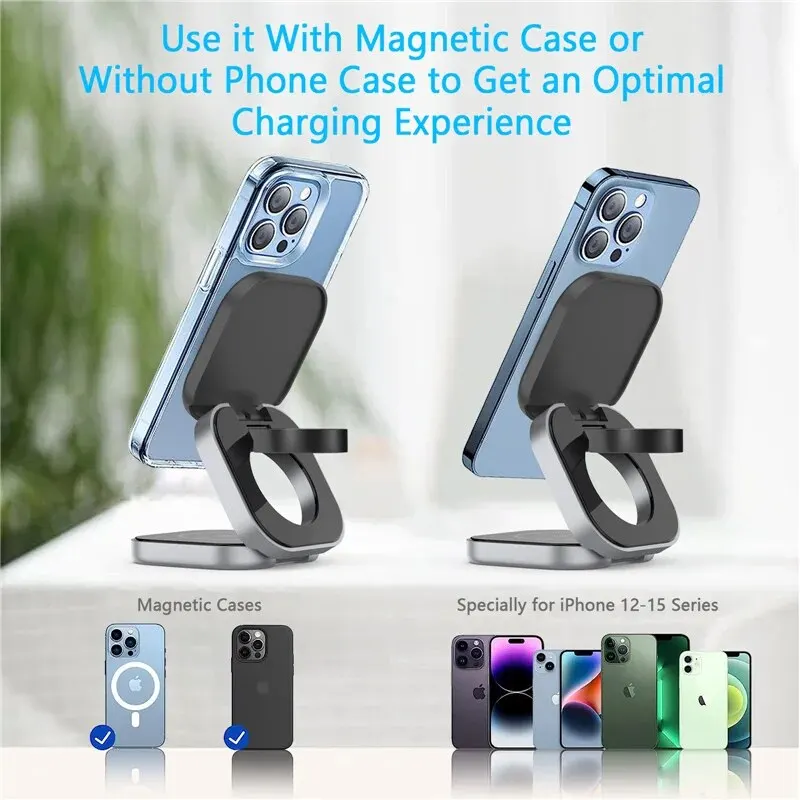 Foldable 3-in-1 Magnetic Wireless Charger Stand - onlinemegasale.com Foldable 3-in-1 Magnetic Wireless Charger Stand - onlinemegasale.com