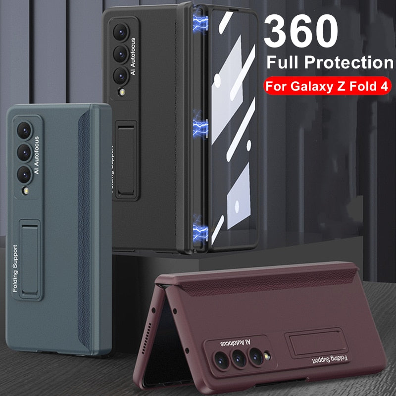 Sc9f51bcab26c4bdabe9023caa17395339 Anti Drop Magnetic case with Kickstand For Samsung Galaxy Z Fold 4 - onlinemegasale.com