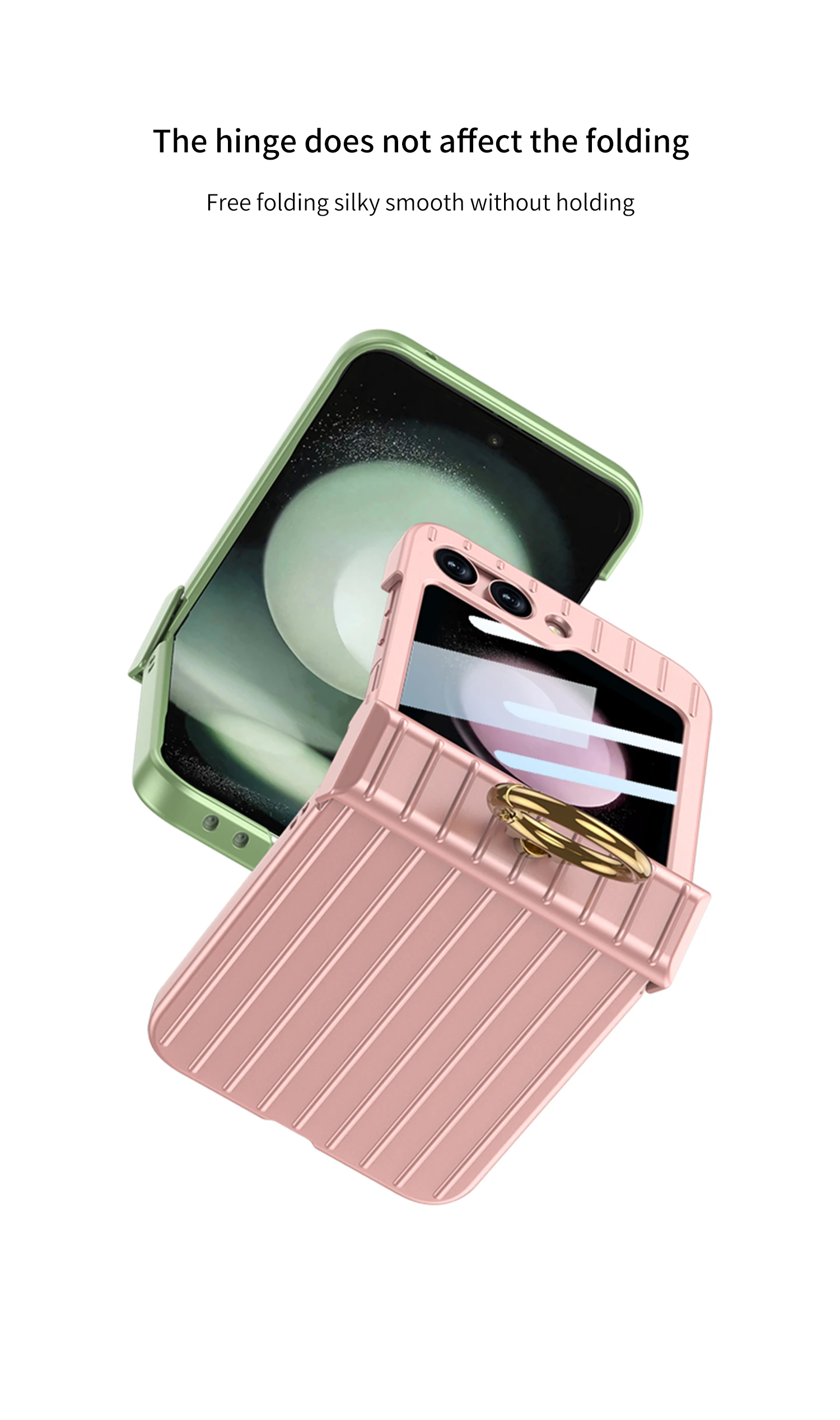 Shockproof Case With Ring Bracket & Screen Protective For Samsung Galaxy Z Flip 5 - onlinemegasale.com