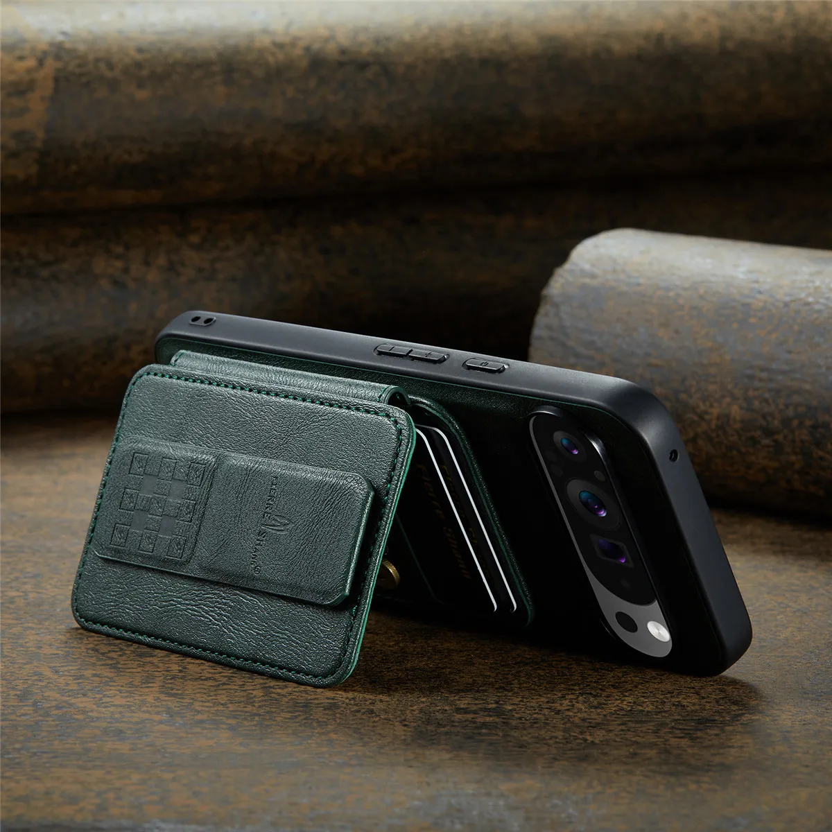 Leather Case with Detachable Magnetic Wallet For Google Pixel Series - onlinemegasale.com