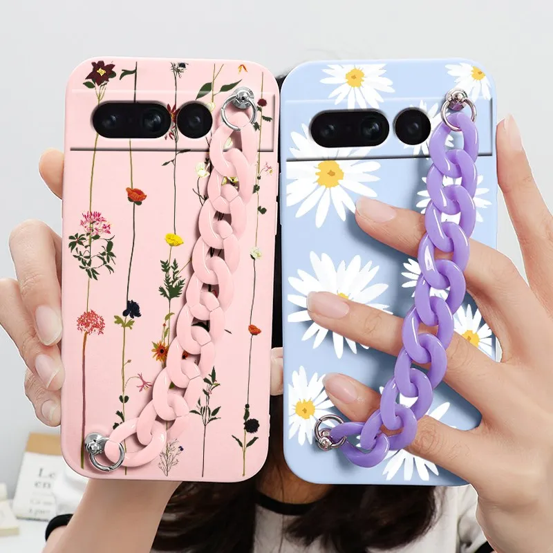 Flowers Silicone Matte Cover For Google Pixel 7 Pro - onlinemegasale.com