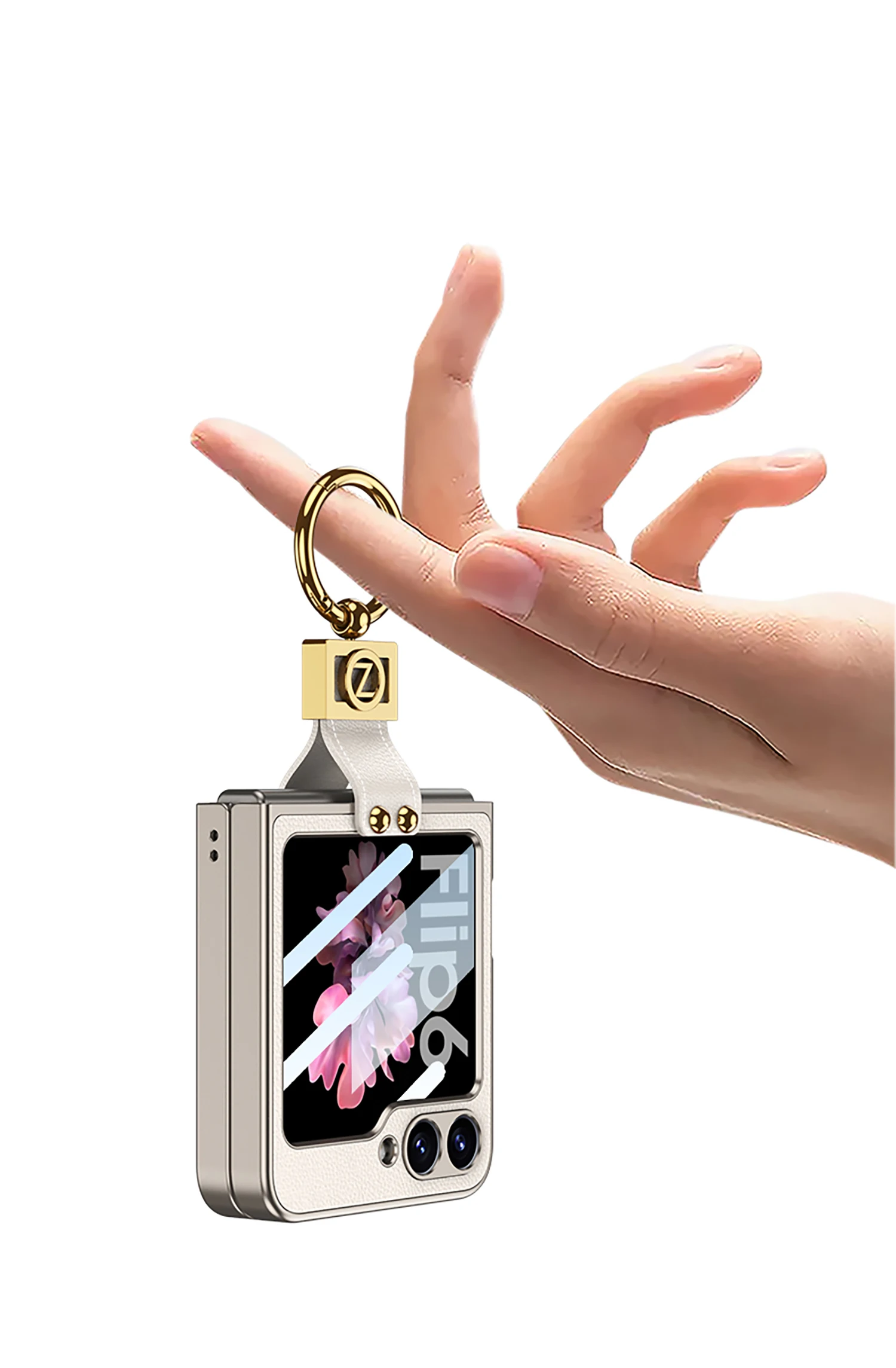 Shockproof Leather Case with Ring Holder for Samsung Galaxy Z Flip 6 - onlinemegasale.com Shockproof Leather Case with Ring Holder for Samsung Galaxy Z Flip 6 - onlinemegasale.com