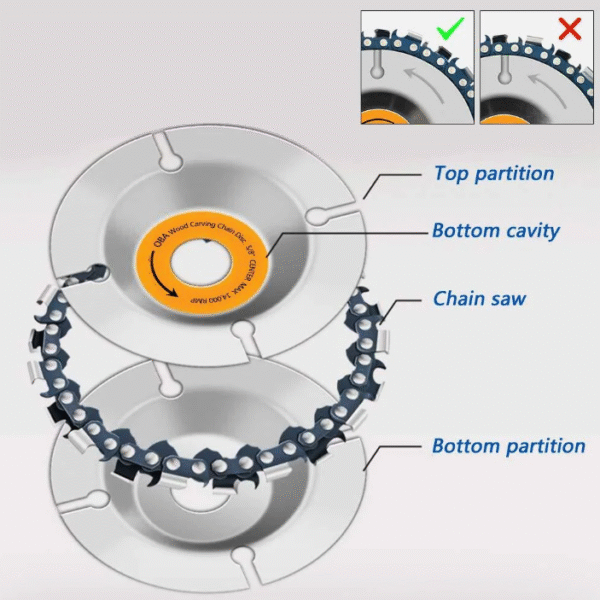 Precision Sharp Chain Cut Saw Disc for 4-inch Angle Grinder