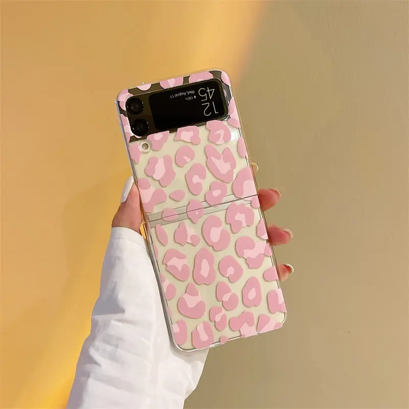 Pink Leopard Luxury Phone Case for Samsung Galaxy Z - onlinemegasale.com