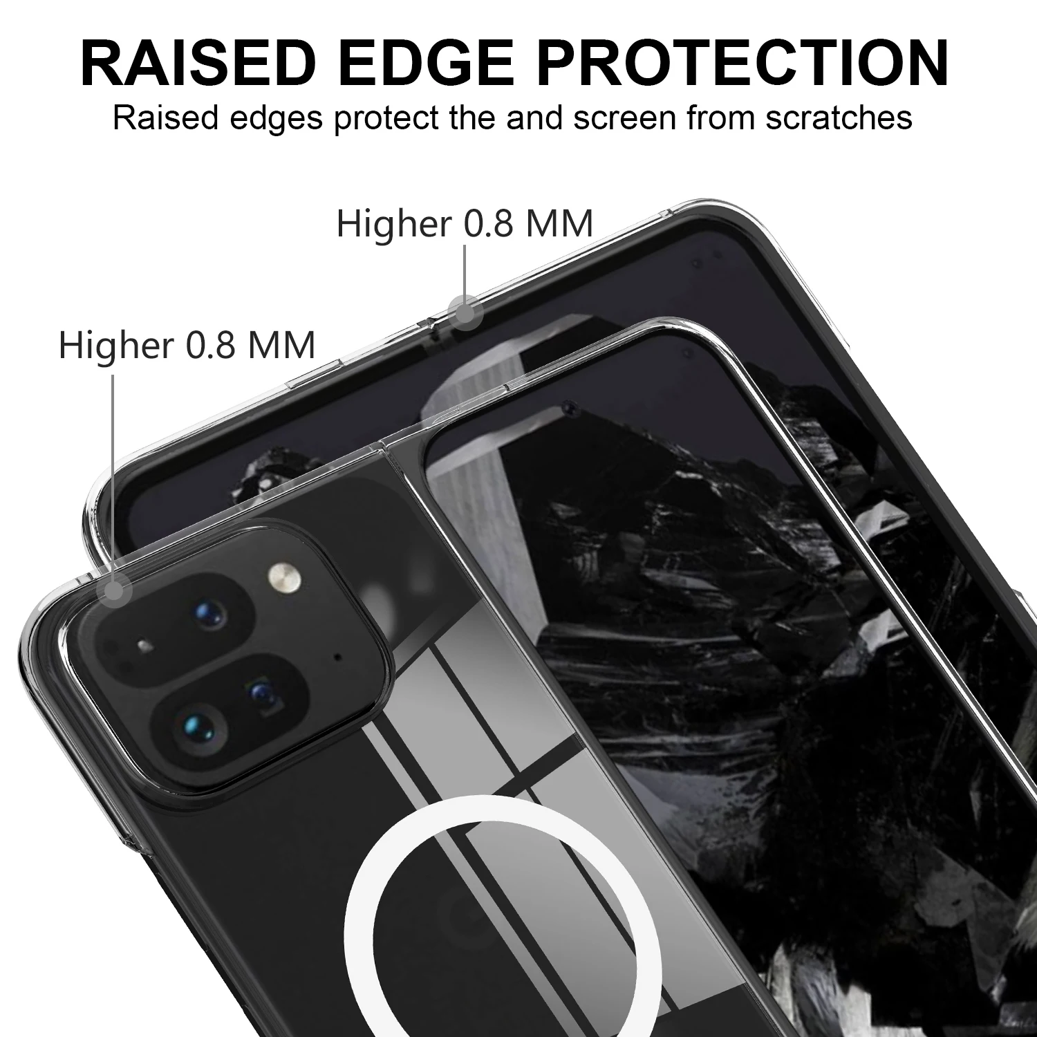 Transparent Magnetic Case For Google Pixel 9 Pro Fold - onlinemegasale.com