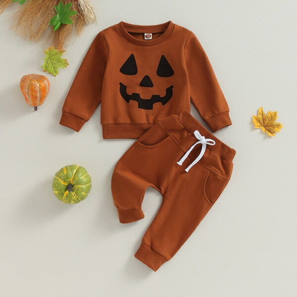 Pumpkin Face Baby/Infant Sweatshirt & Pants