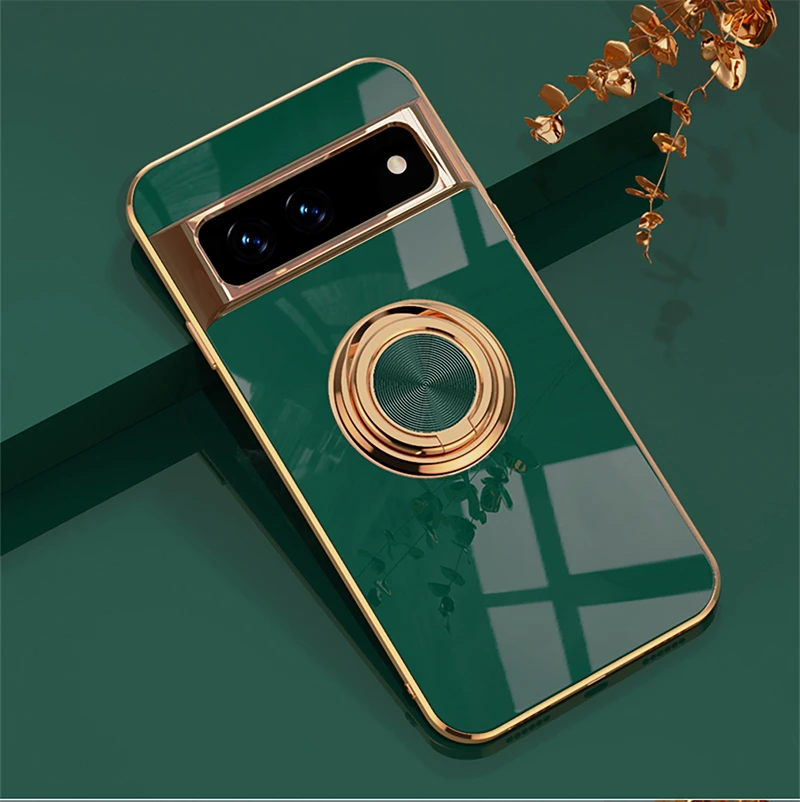 Luxury Plating Silicone Shockproof Phone Case For Google Pixel 7 Series - onlinemegasale.com
