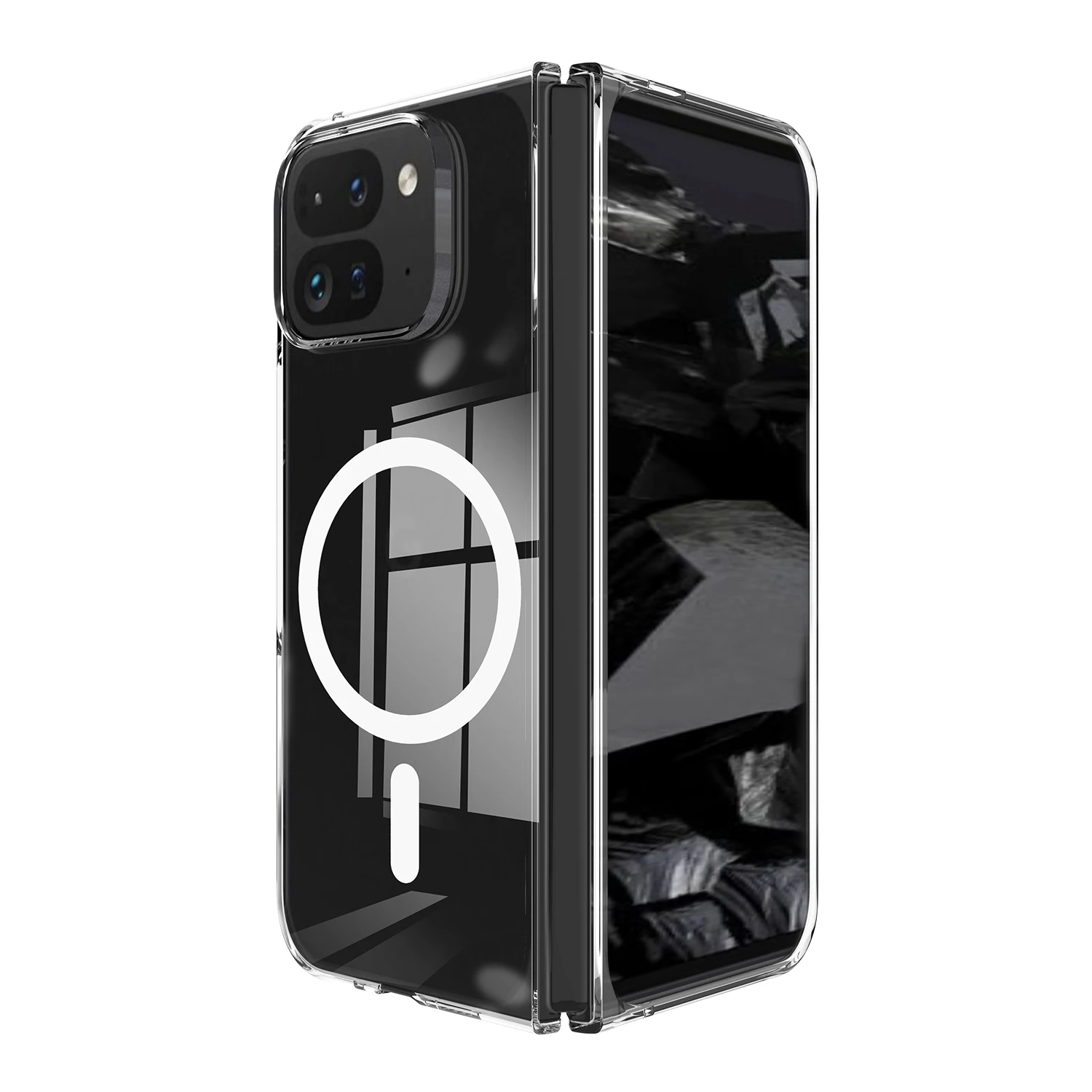 Transparent Magnetic Case For Google Pixel 9 Pro Fold - onlinemegasale.com