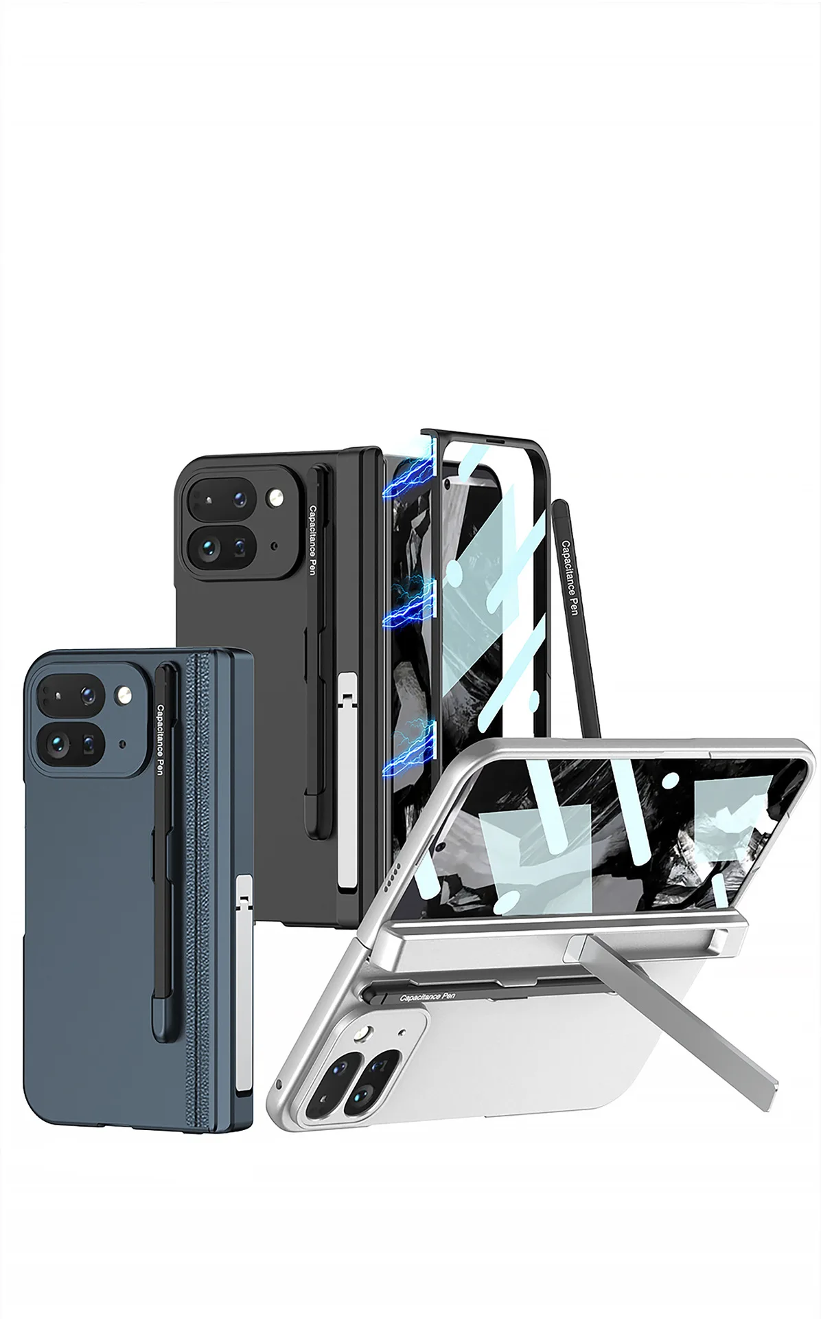 Full Protection Case with Pen Holder for Google Pixel 9 Pro Fold - onlinemegasale.com