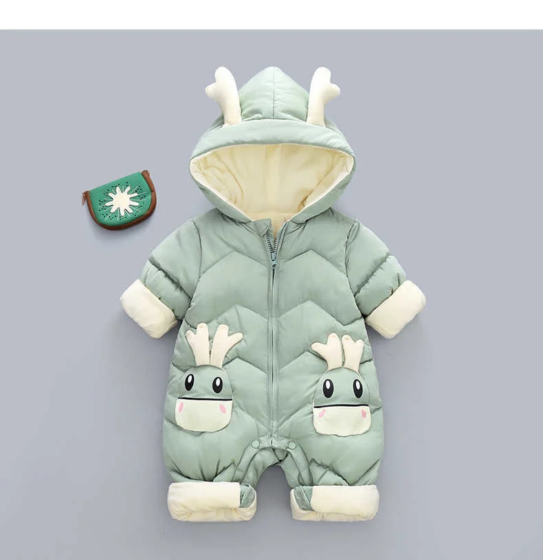 New born Warm Baby coat Winter Hooded mantle Rompers Thick Outfit Jumpsuit Overalls Snowsuit Children Boys Clothing kids clothes - onlinemegasale.com