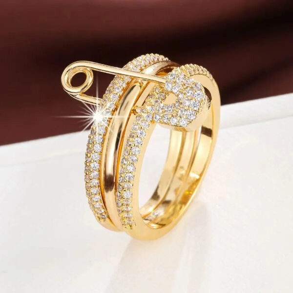 FASHION STACKED PIN RING