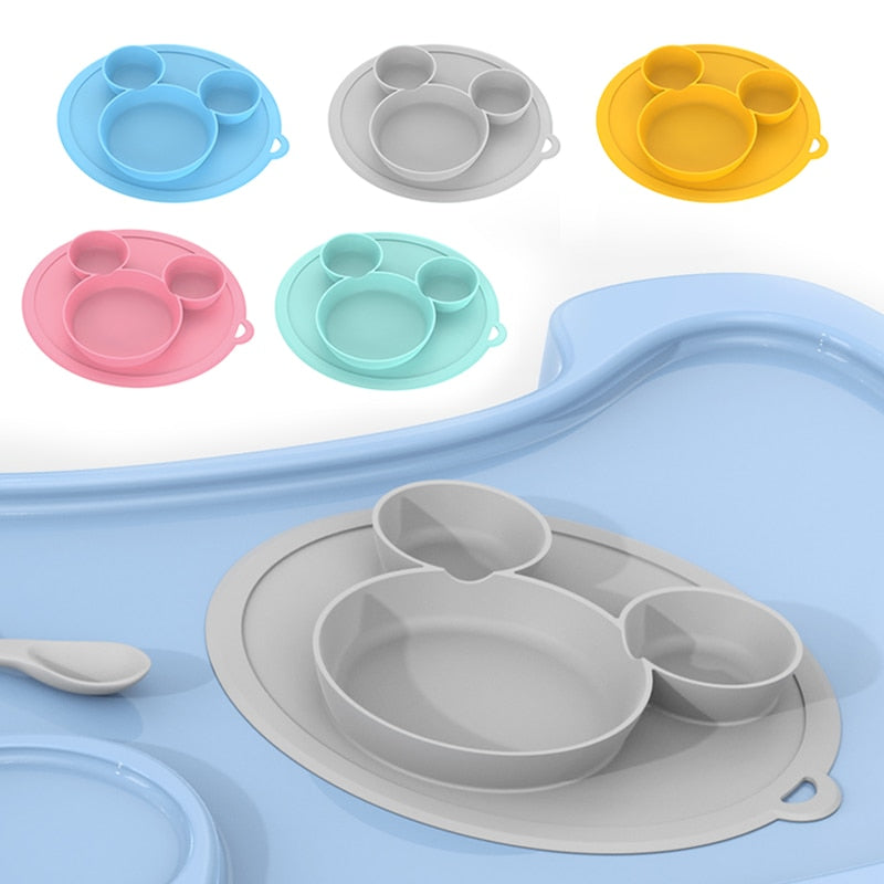 Sdd9581fe3dbb48e99fa9d9d0c9368644V Classic Silicone Feeding Plate - onlinemegasale.com