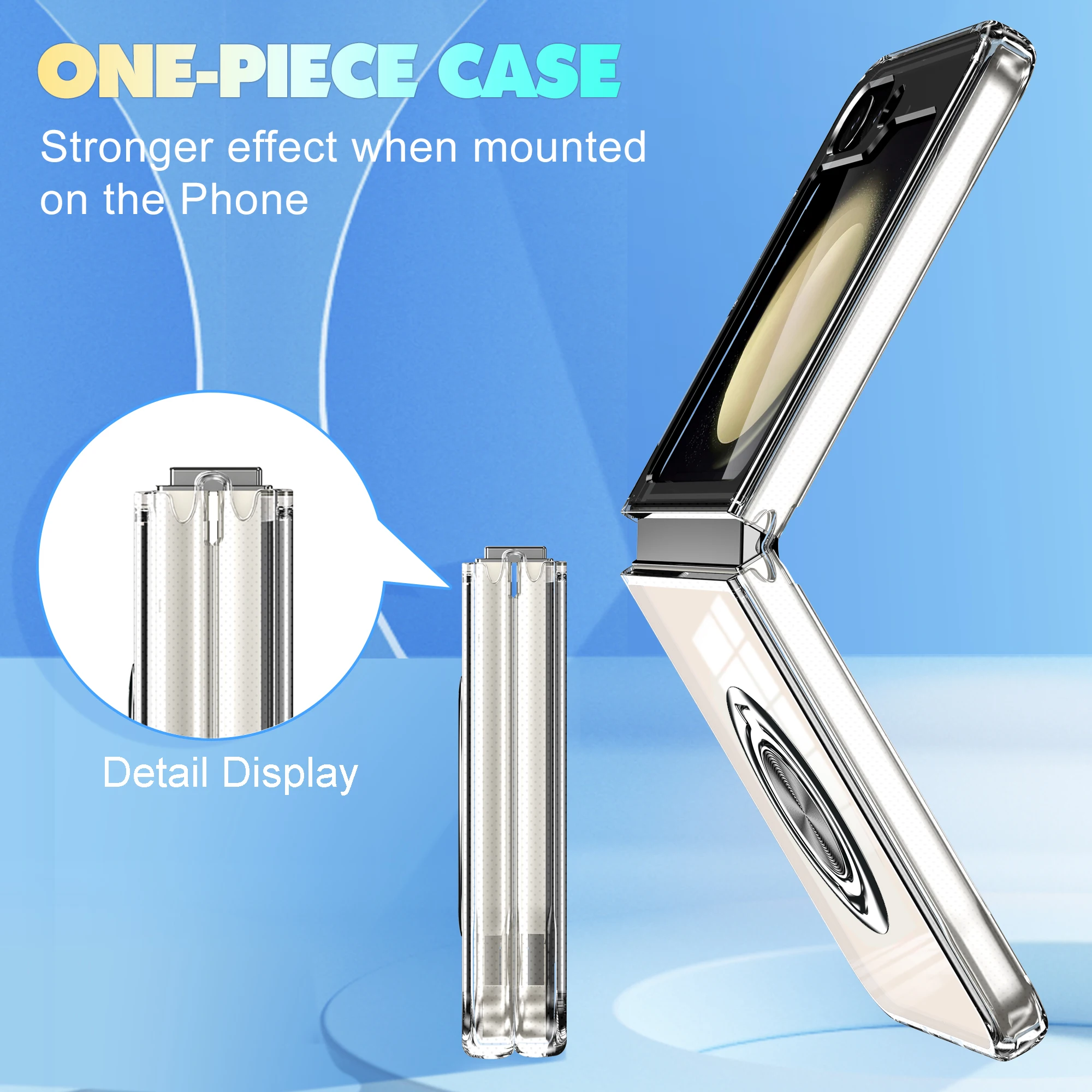 Shockproof Case With Magnetic Ring Stand For Samsung Galaxy Z Flip 6 - onlinemegasale.com