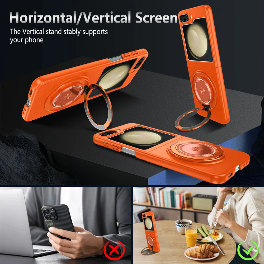 Full Protection Magnetic Case For Galaxy Z Flip Series - onlinemegasale.com