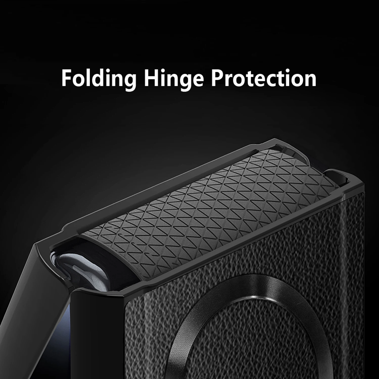 Leather Magsafe Case with Back Screen Protective For Samsung Galaxy Z Flip 5 - onlinemegasale.com