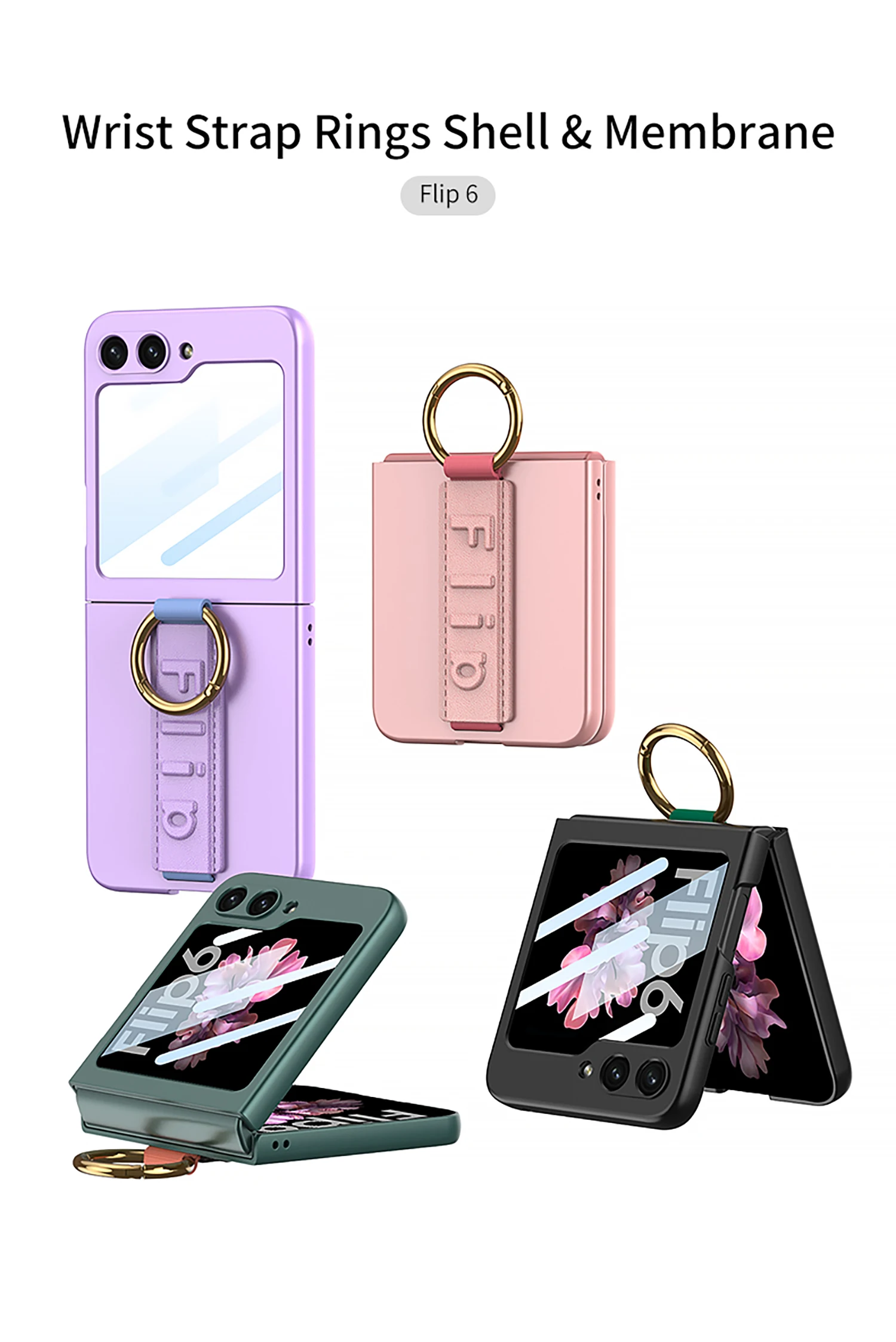 Ultra Thin Case with Strap for Samsung Galaxy Z Flip 6 - onlinemegasale.com
