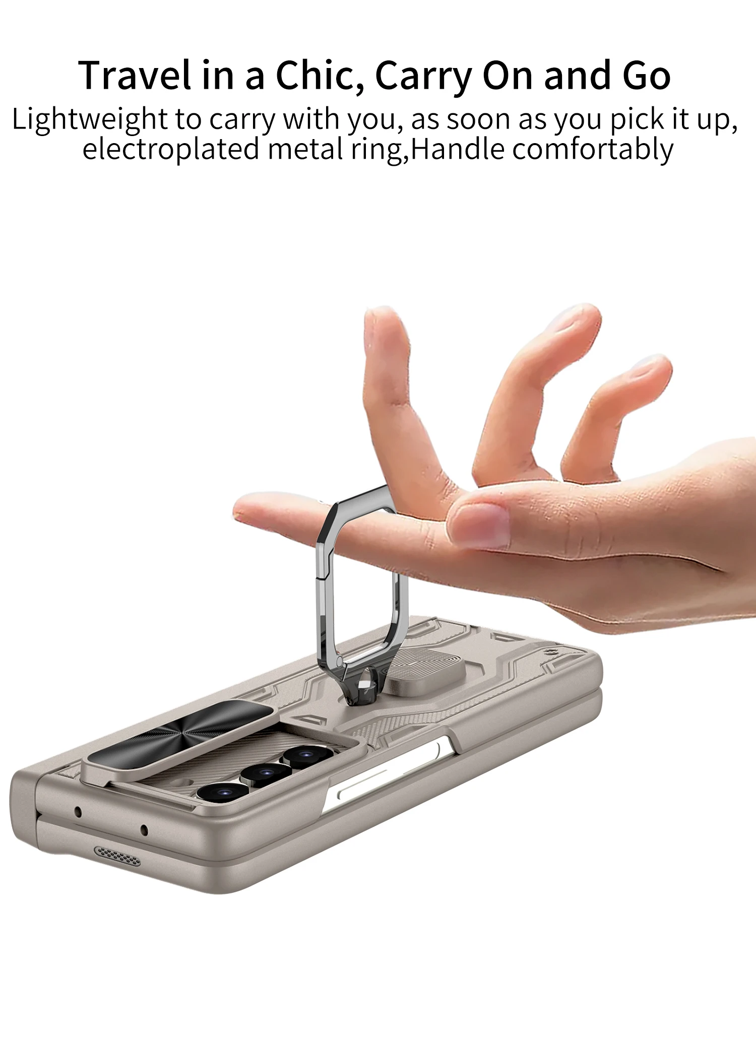 Full Protection Case with Pen Holder & Hinge Protection For Samsung Galaxy Z Fold 6 - onlinemegasale.com