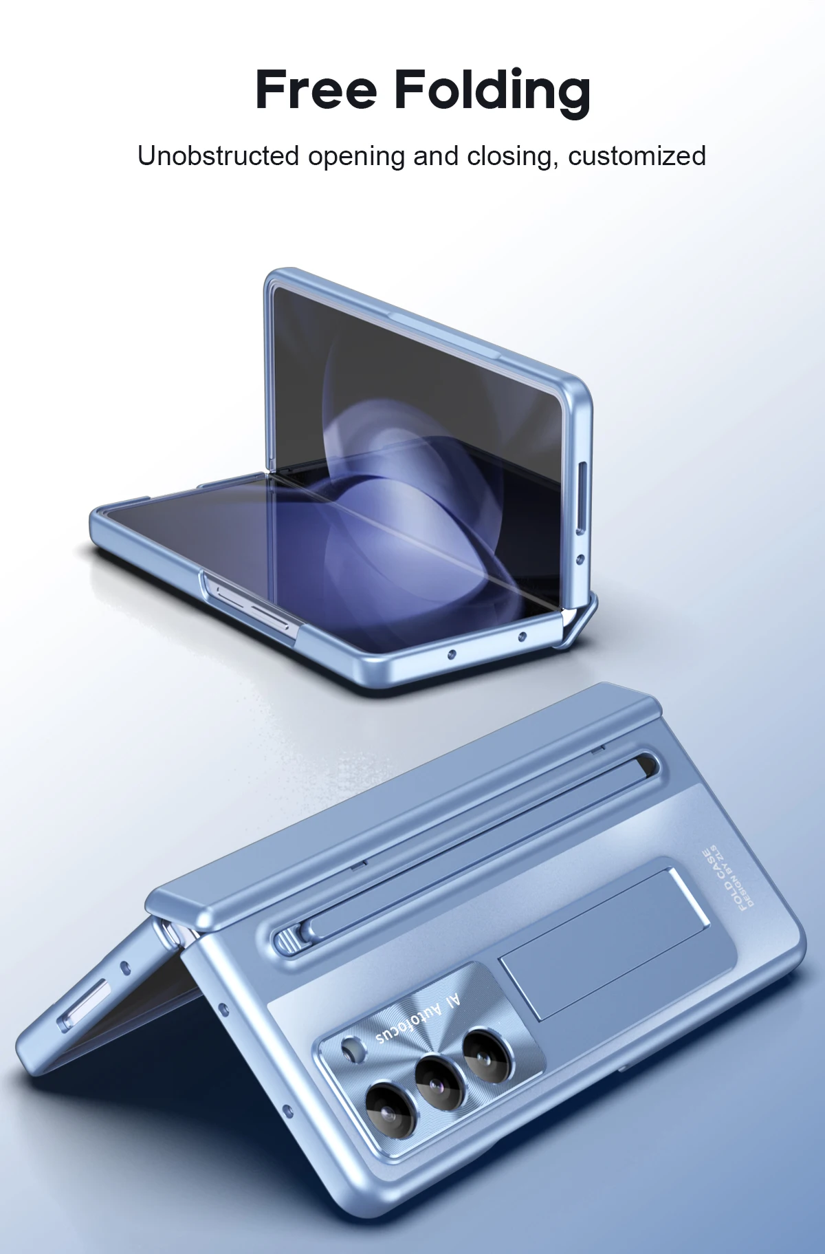 Shockproof Case for Samsung Galaxy Z Fold 6/5/4, Hinge Armor with Touch Pen & Kickstand - onlinemegasale.com