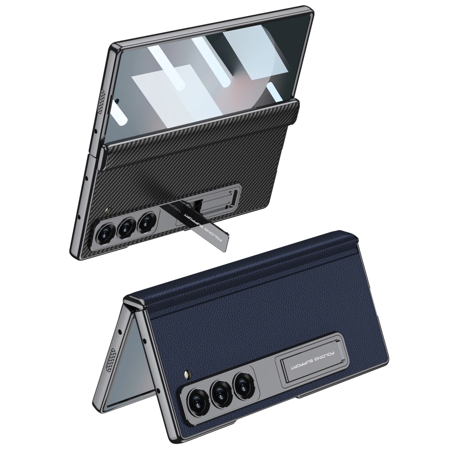 Leather Case with Stand & Magnetic Hinge For Samsung Galaxy Z Fold 6 - onlinemegasale.com