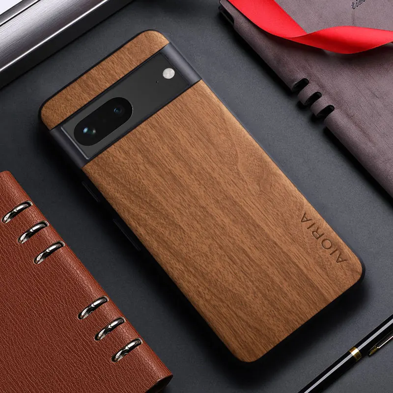Bamboo Wood Pattern Leather Phone Case For Google Pixel 7 Pro - onlinemegasale.com