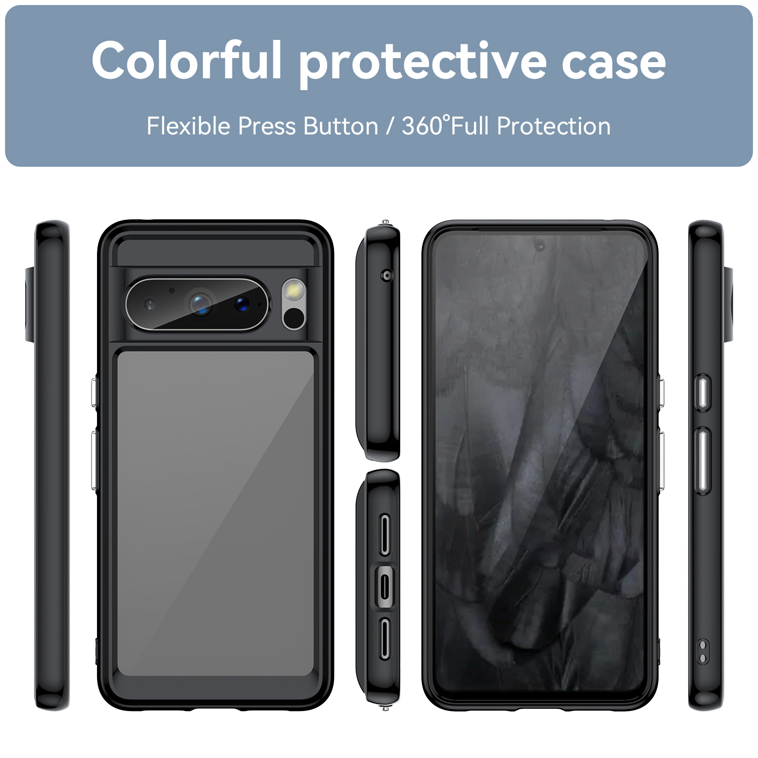 Rugged Shiled Colorful Shockproof Case For Google Pixel 8 Series - onlinemegasale.com
