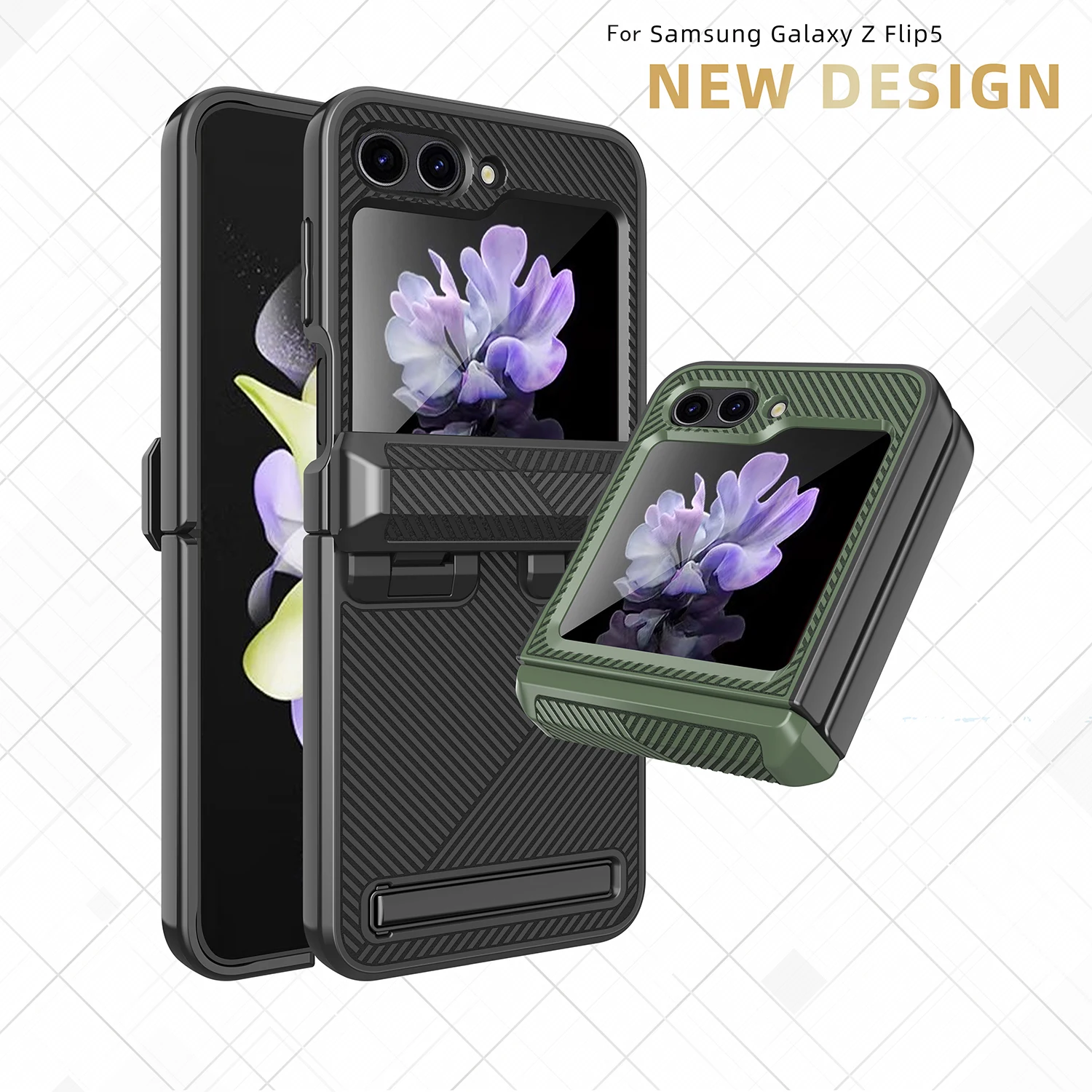 Shockproof Hinge Protective Case For Samsung Galaxy Z Flip 5 - onlinemegasale.com