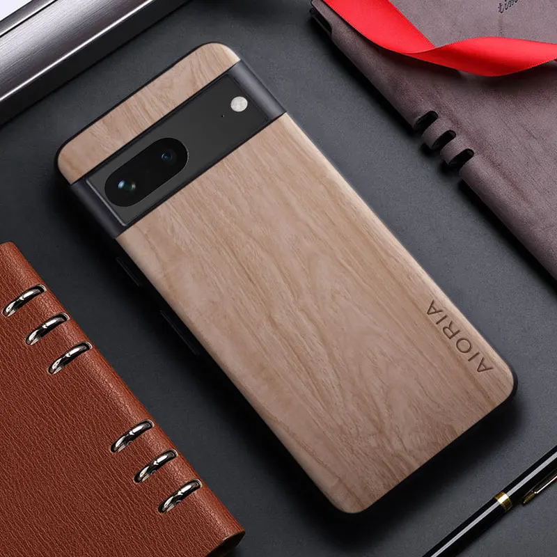 Bamboo Wood Pattern Leather Phone Case For Google Pixel 7 Pro - onlinemegasale.com