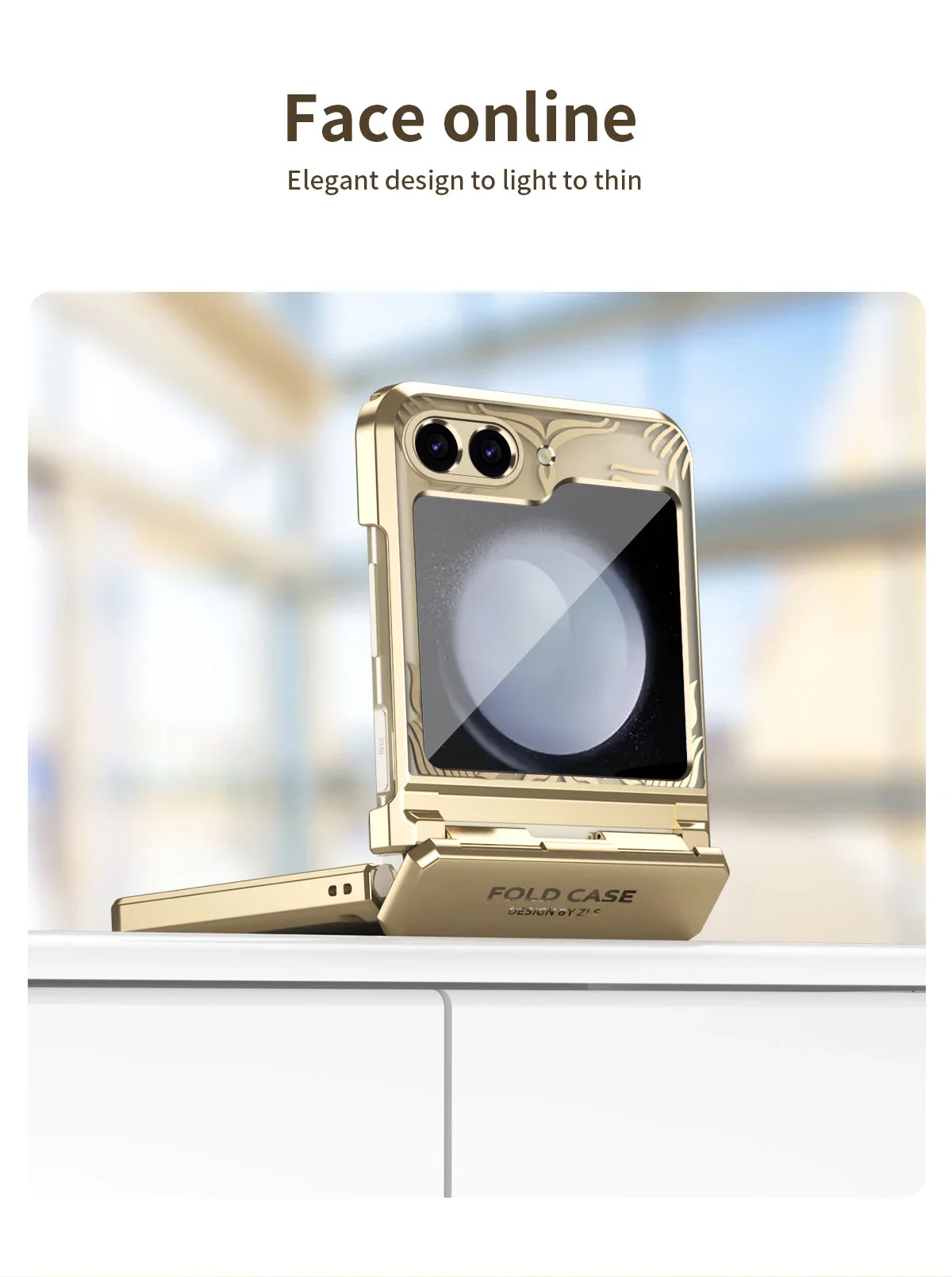 Shockproof Transparent Case with Hinge Protection For Galaxy Z Flip - onlinemegasale.com