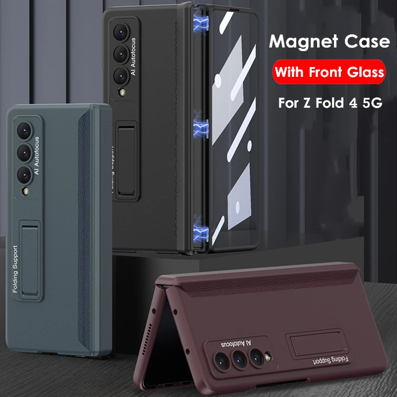 Anti Drop Magnetic case with Kickstand For Samsung Galaxy Z Fold 4 - onlinemegasale.com Anti Drop Magnetic case with Kickstand For Samsung Galaxy Z Fold 4 - onlinemegasale.com