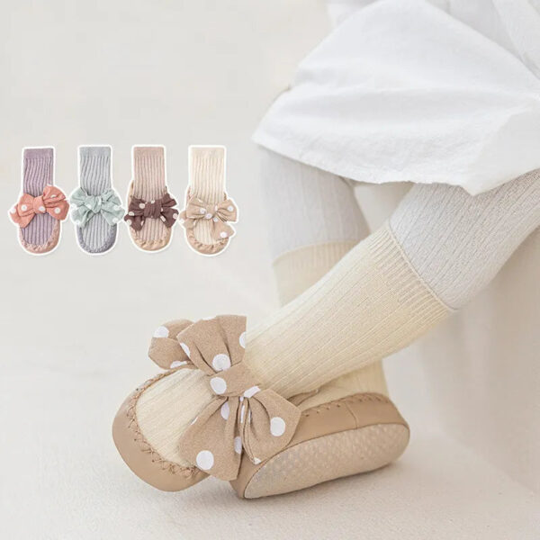 Baby Girl Socks shoes With Rubber Soles