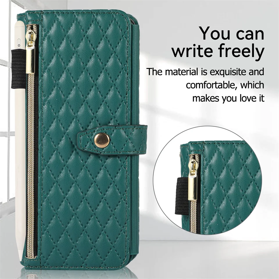 Multi Card Wallet Shoulder Strap Case For Samsung Galaxy Z Fold - onlinemegasale.com