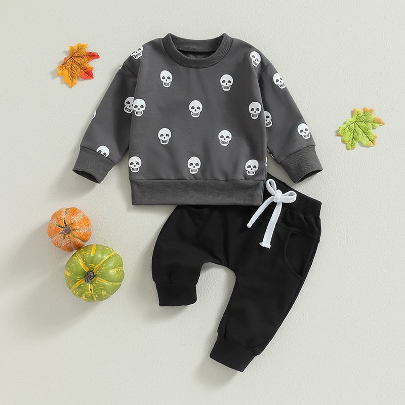 Se97891b218fe4fff8d69369f1e1fdf891 Skull Print Baby/Infant Sweatshirt & Pants - onlinemegasale.com