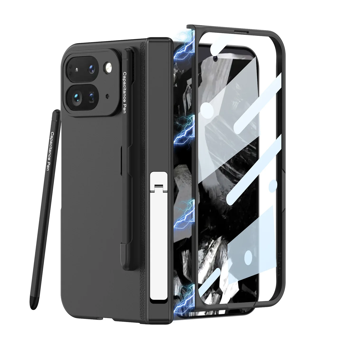 Full Protection Case with Pen Holder for Google Pixel 9 Pro Fold - onlinemegasale.com