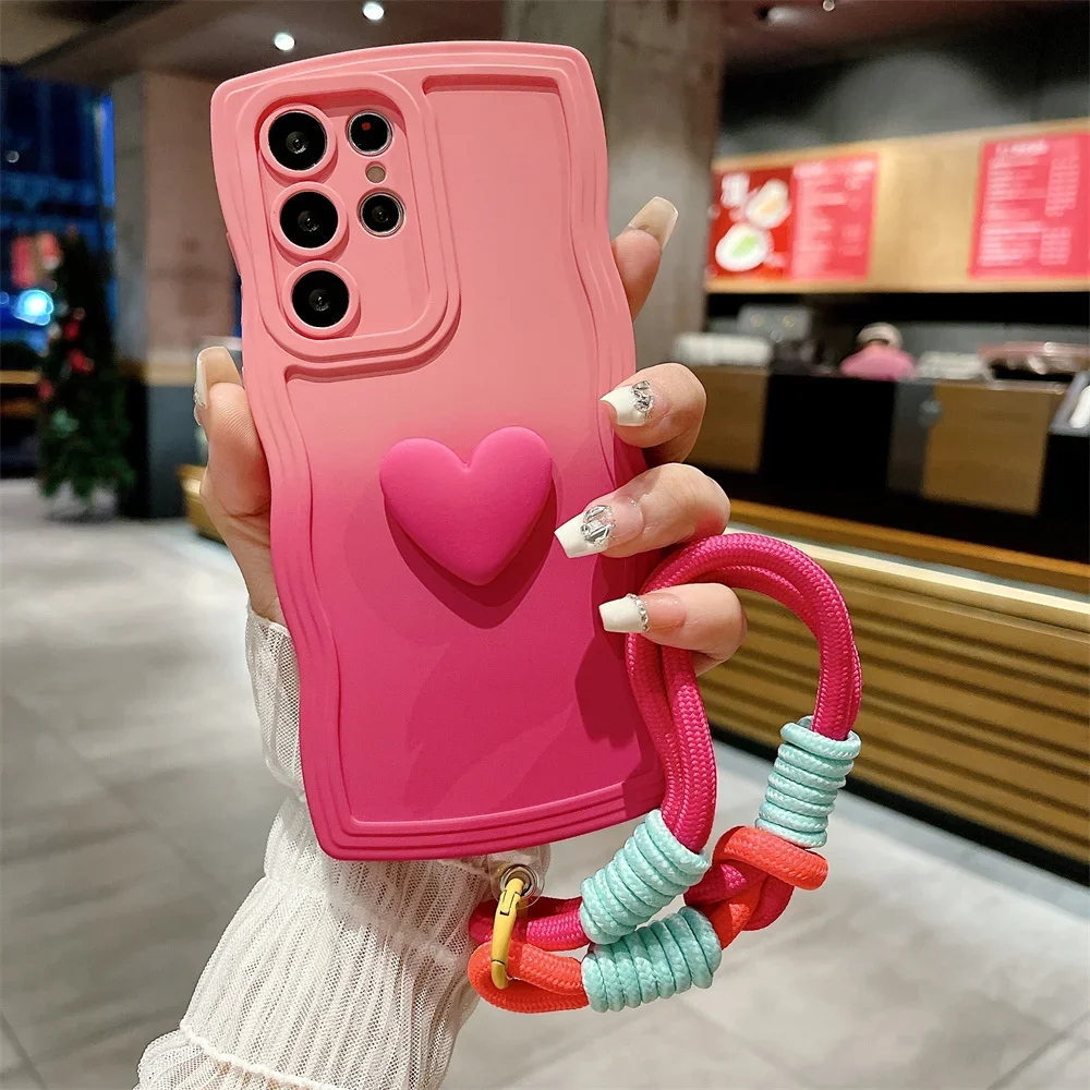 Gradient Love Wave Case for Samsung Series - onlinemegasale.com