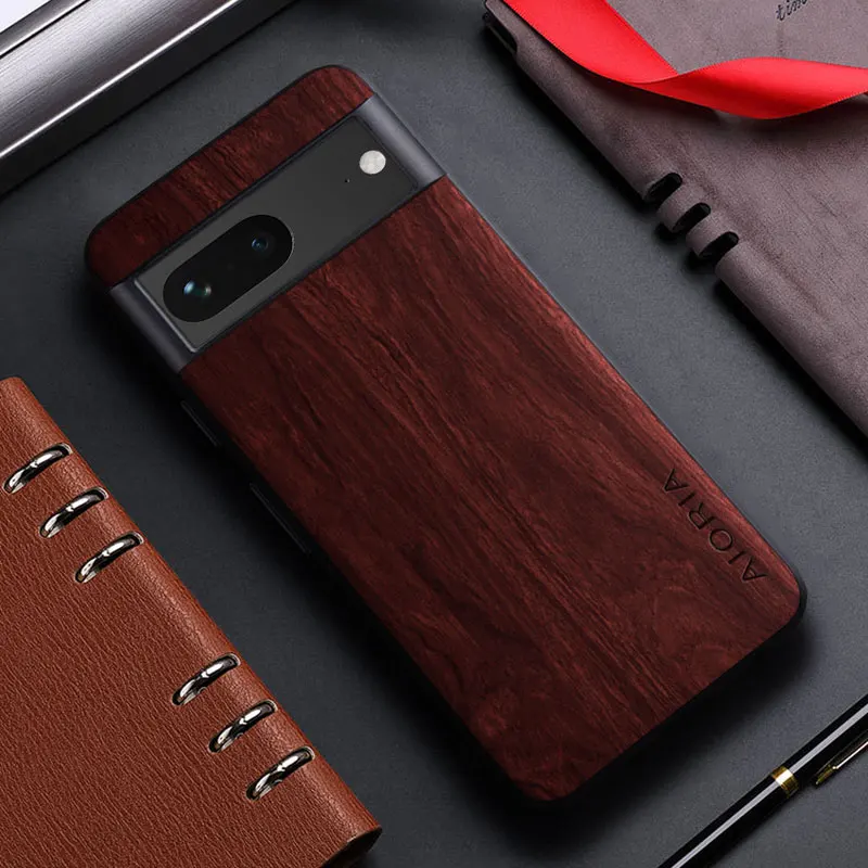 Bamboo Wood Pattern Leather Phone Case For Google Pixel 7 Pro - onlinemegasale.com