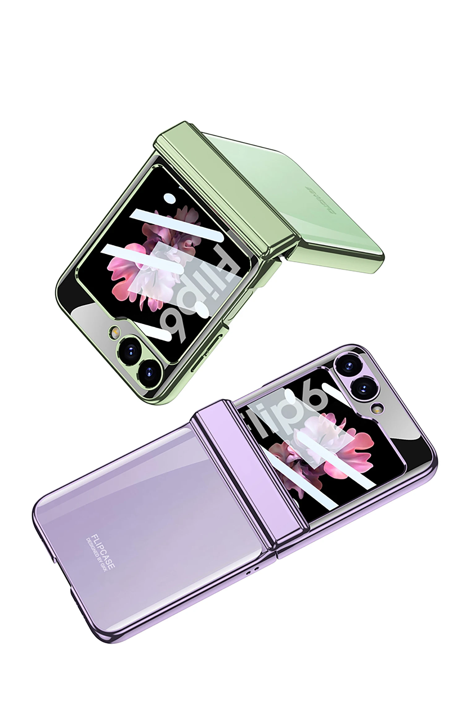 Transparent Case with Magnetic Hinge Protection for Samsung Galaxy Z Flip 6 - onlinemegasale.com