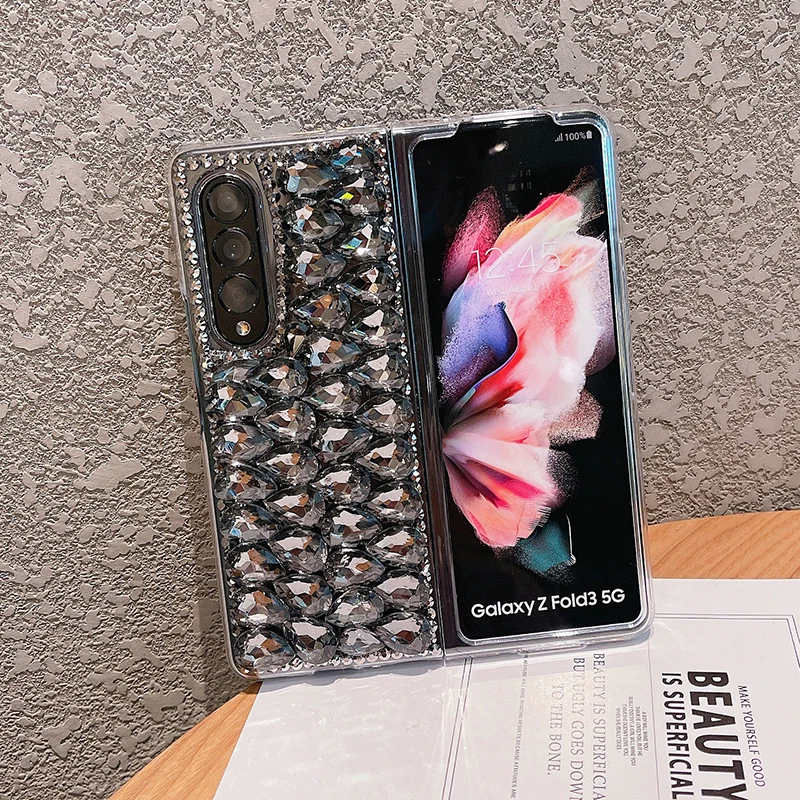 Luxury Bling Rhinestone Phone Case For Samsung Galaxy Z Fold 3 - onlinemegasale.com