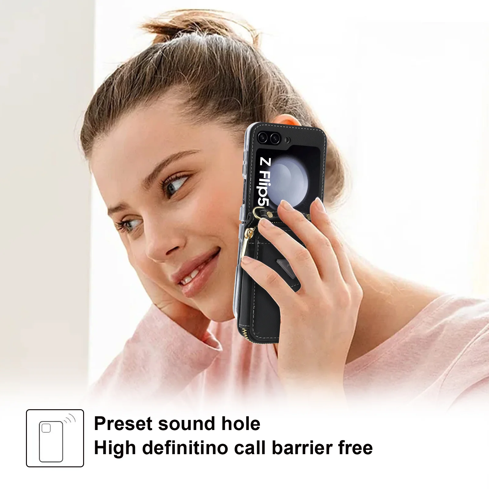 Leather Crossbody Wallet Case for Z Flip 5 - onlinemegasale.com Leather Crossbody Wallet Case for Z Flip 5 - onlinemegasale.com