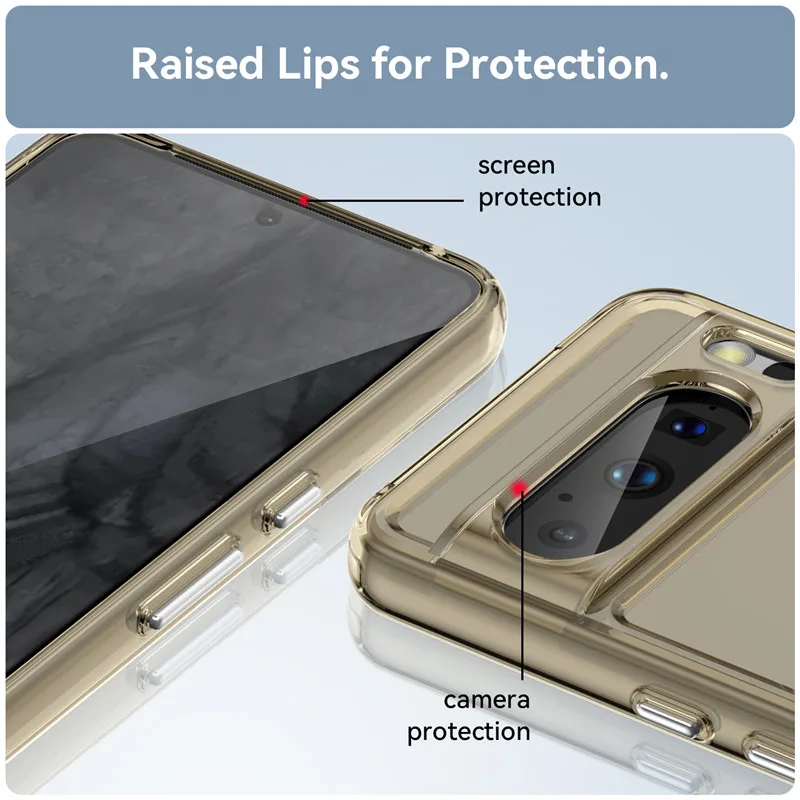 Transparent Shockproof Bumper Case For Google Pixel 8 Series - onlinemegasale.com