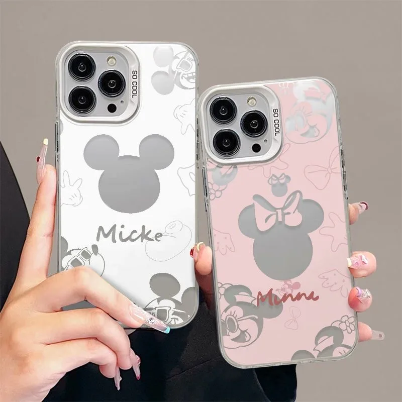 Sweet Pink Minnie Mickey Luxury Case for iPhone - onlinemegasale.com