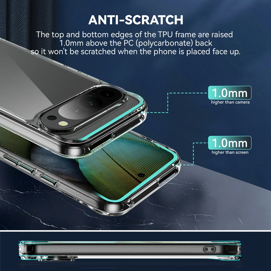 Armor Transparent Case For Google Pixel 9 Series - onlinemegasale.com