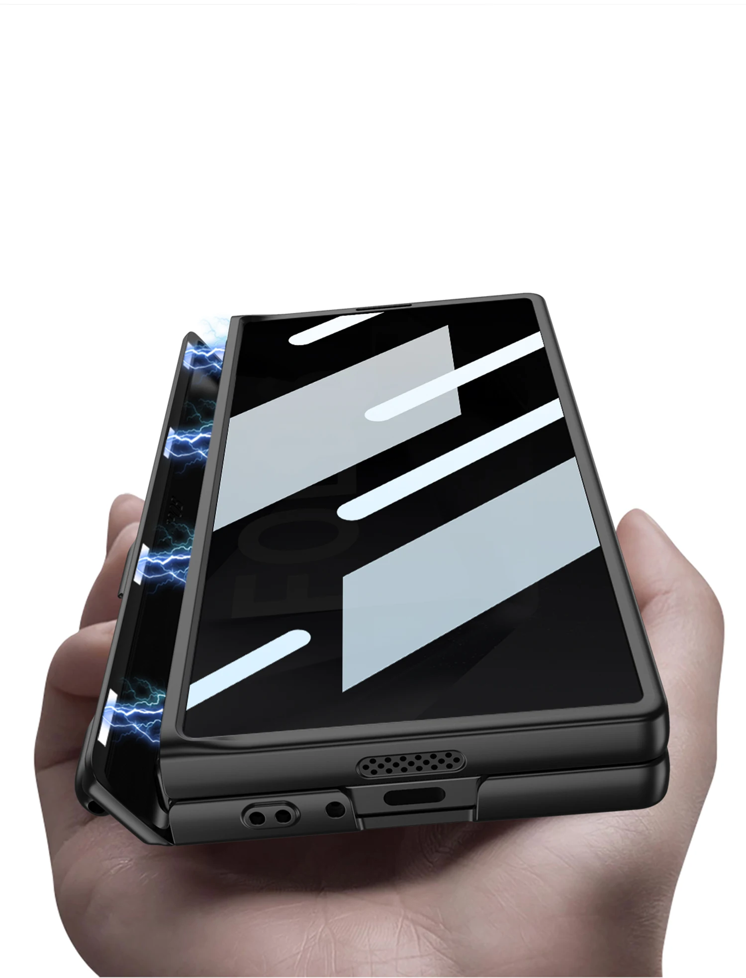 Shockproof Case with Pen Holder & Privacy Screen Protection For Galaxy Z Fold 6 - onlinemegasale.com