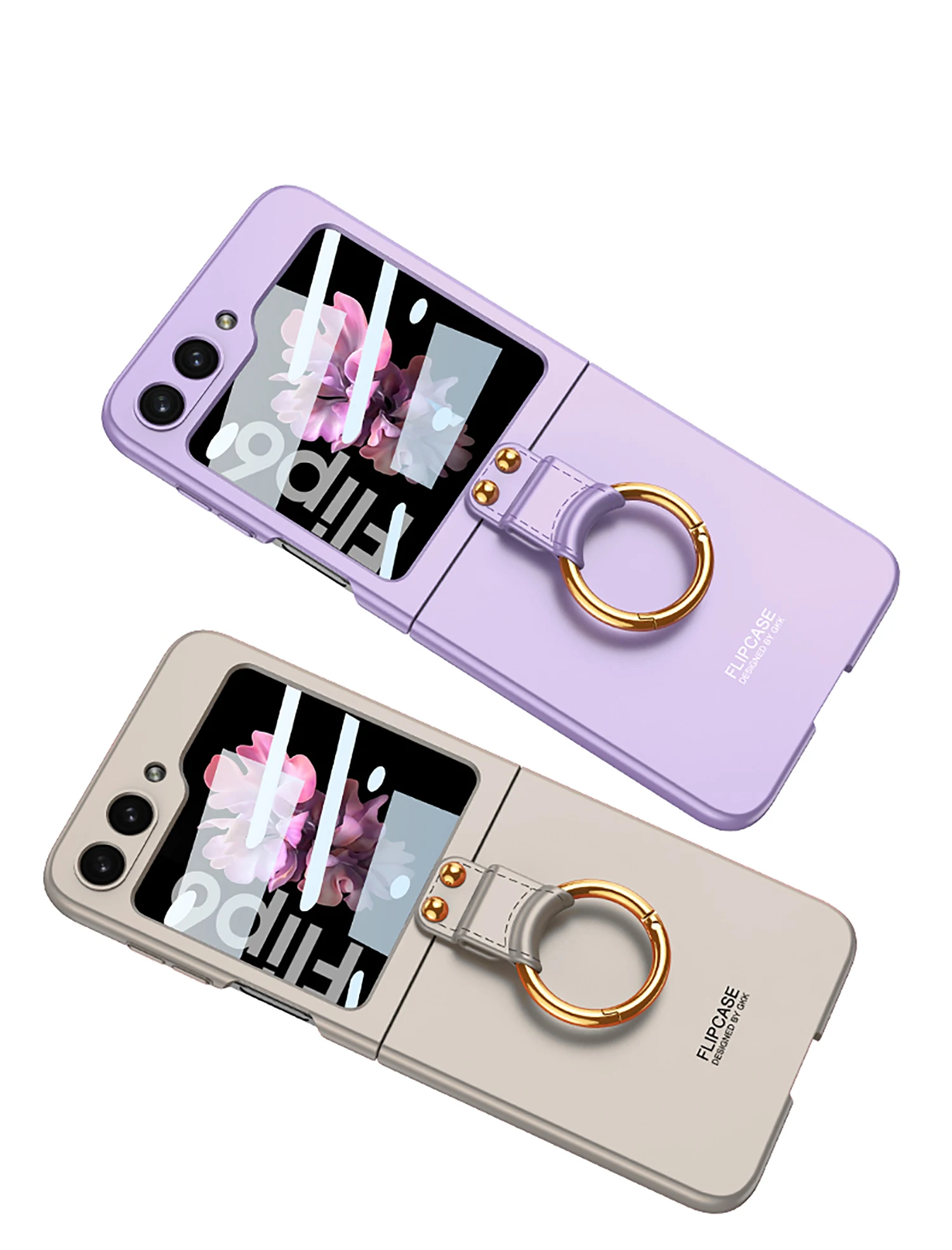 Ultra Thin Case with Ring Holder for Samsung Galaxy Z Flip 6 - onlinemegasale.com