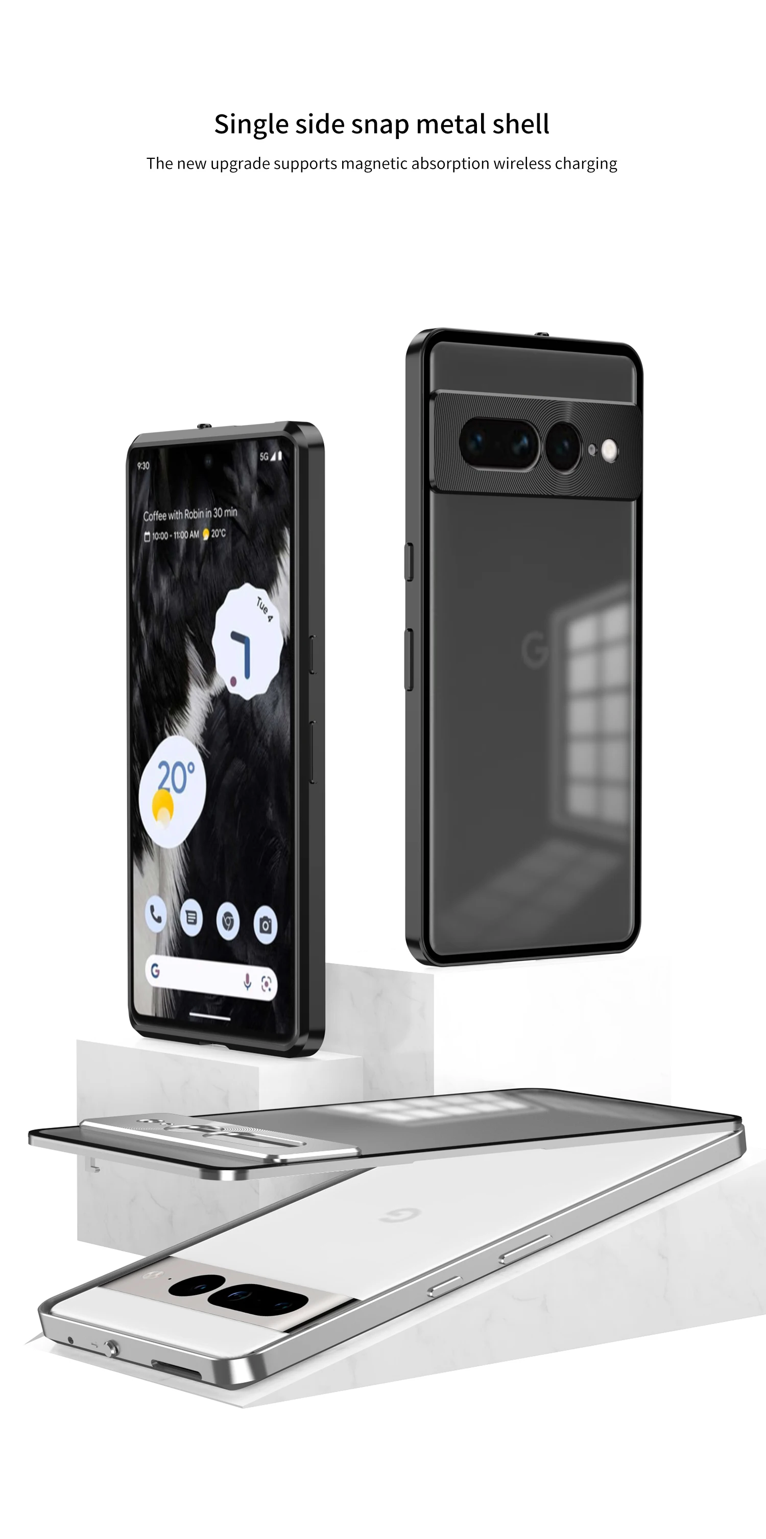 Magnetic Aluminum Case with Camera Protection For Google Pixel Series - onlinemegasale.com Magnetic Aluminum Case with Camera Protection For Google Pixel Series - onlinemegasale.com