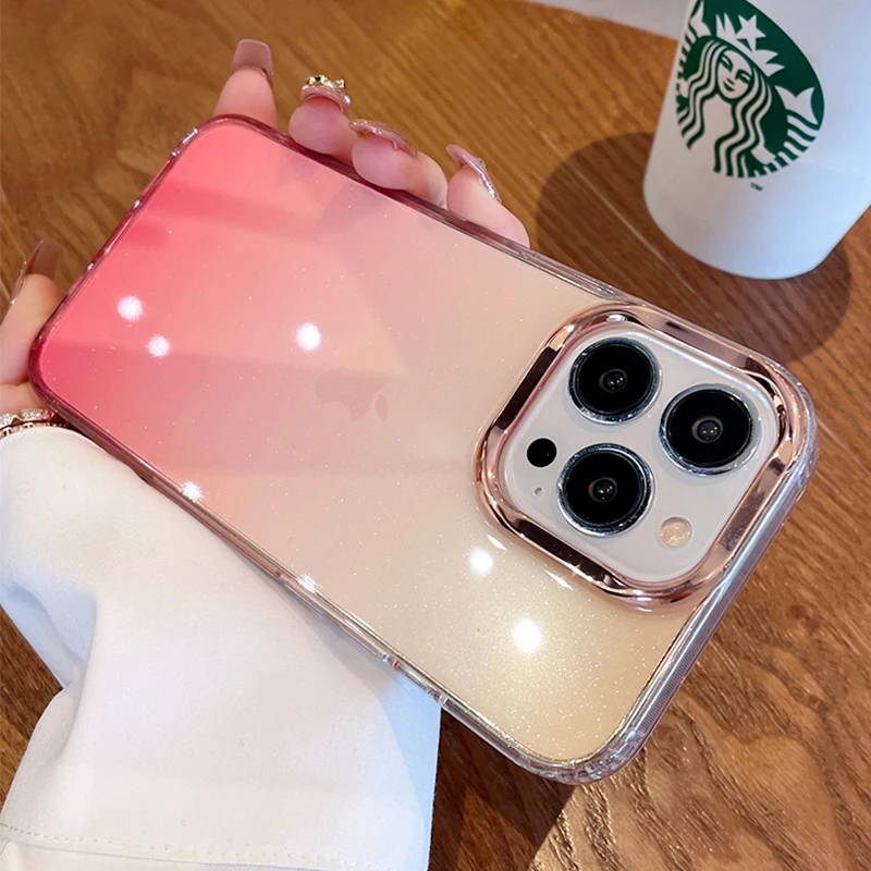 Luxury Fashion Glitter Bling Clear Phone Case For iPhone - onlinemegasale.com
